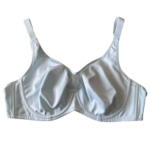 NWT Delimira Full Coverage Light Blue Bra 40C Underwire W681A Pastel Mesh - Picture 3 of 8